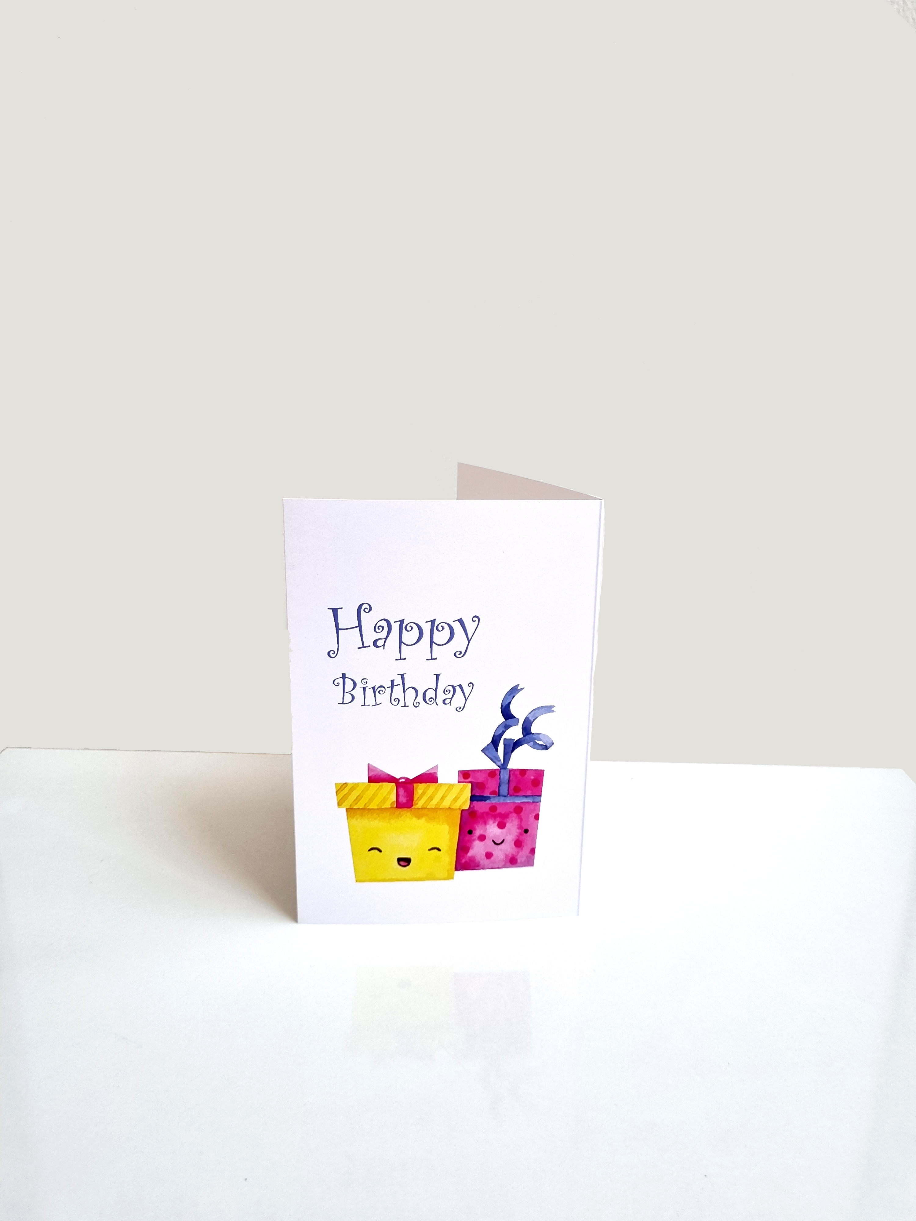 کارت پستال تولد جعبه‌های بامزه