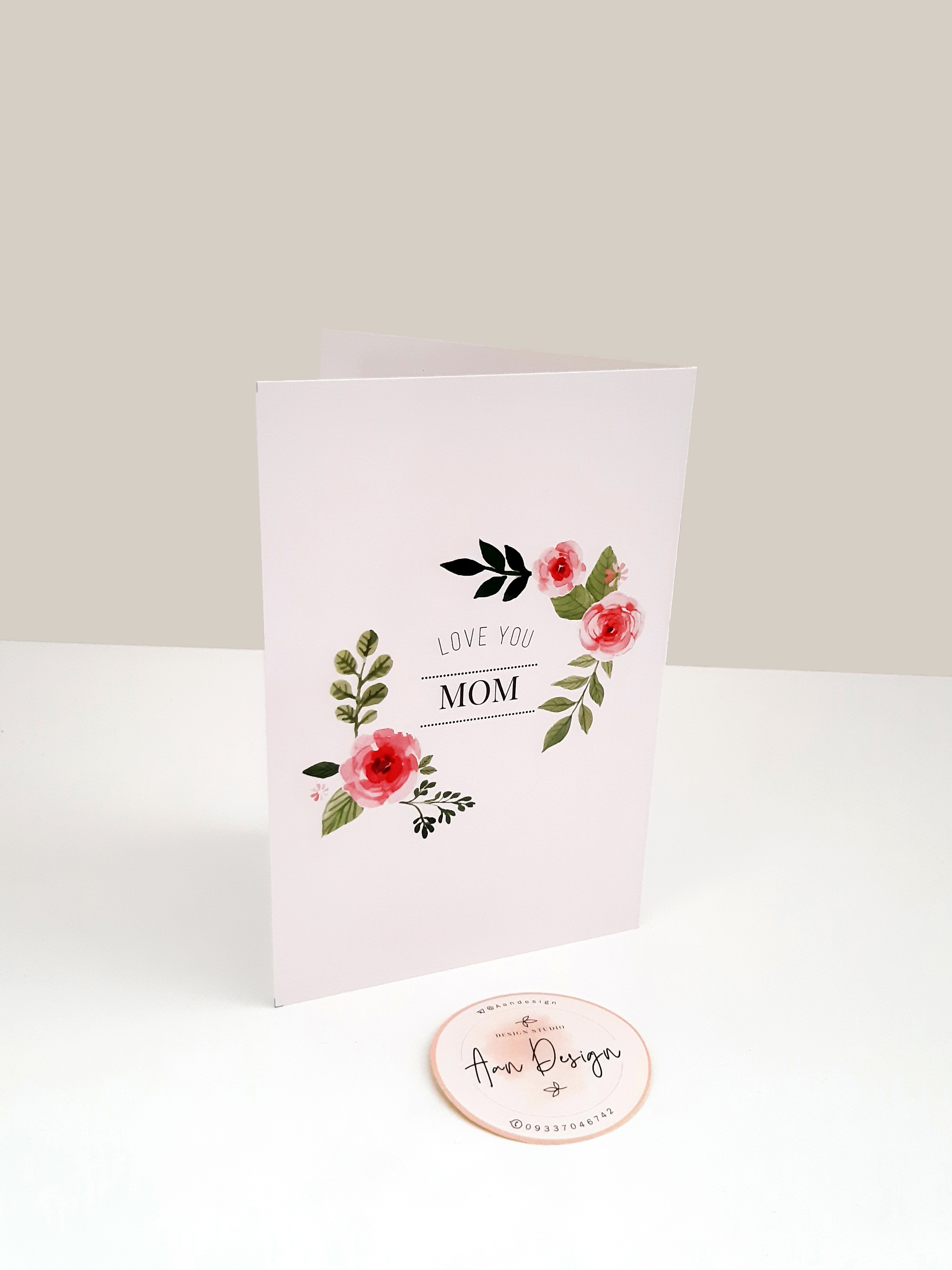 کارت پستال روز مادر LOVE YOU MOM